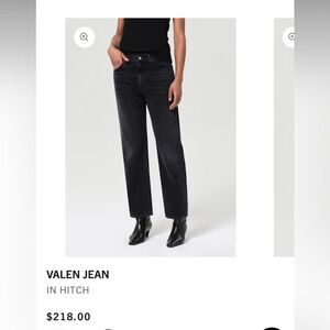 SOLD.Agolde Women's Straight Leg Black Jeans